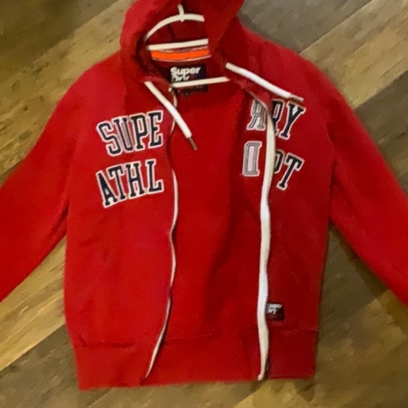 SUPERDRY ATHLETE red hoodie